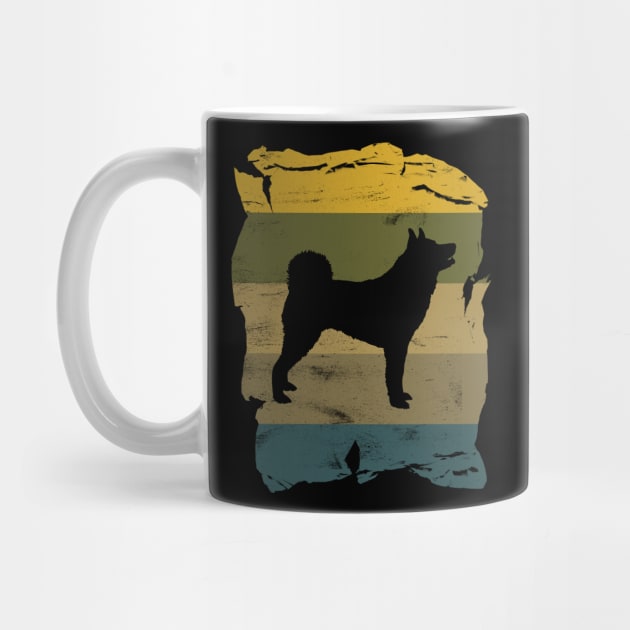 Karelian Bear Dog Distressed Vintage Retro Silhouette by DoggyStyles